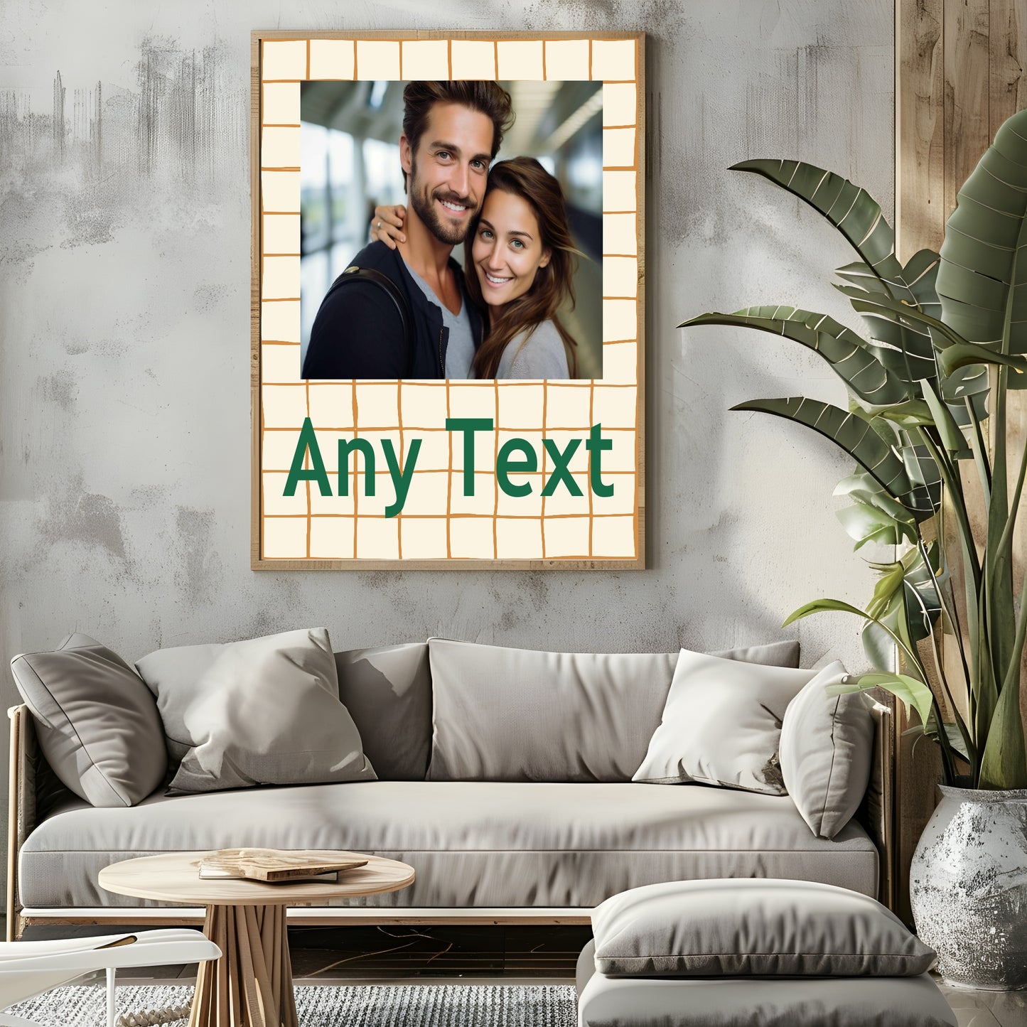 Personalised Rust Check Photo Print