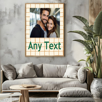 Personalised Rust Check Photo Print