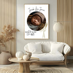 Personalised Birth Flower Birth Details Photo Print | Black Or White - Larosier Prints