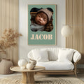 Personalised Modern & Bright Stencil Name Photo Print | Numerous Colour Options - Larosier Prints