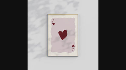 Ace Of Heart Wall Art Print