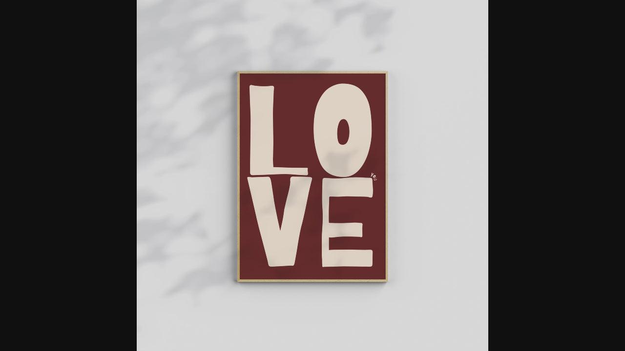 Love You Print | Romantic Wall Art