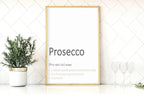 Prosecco Definition Print | Fun Wall Art - Larosier Prints