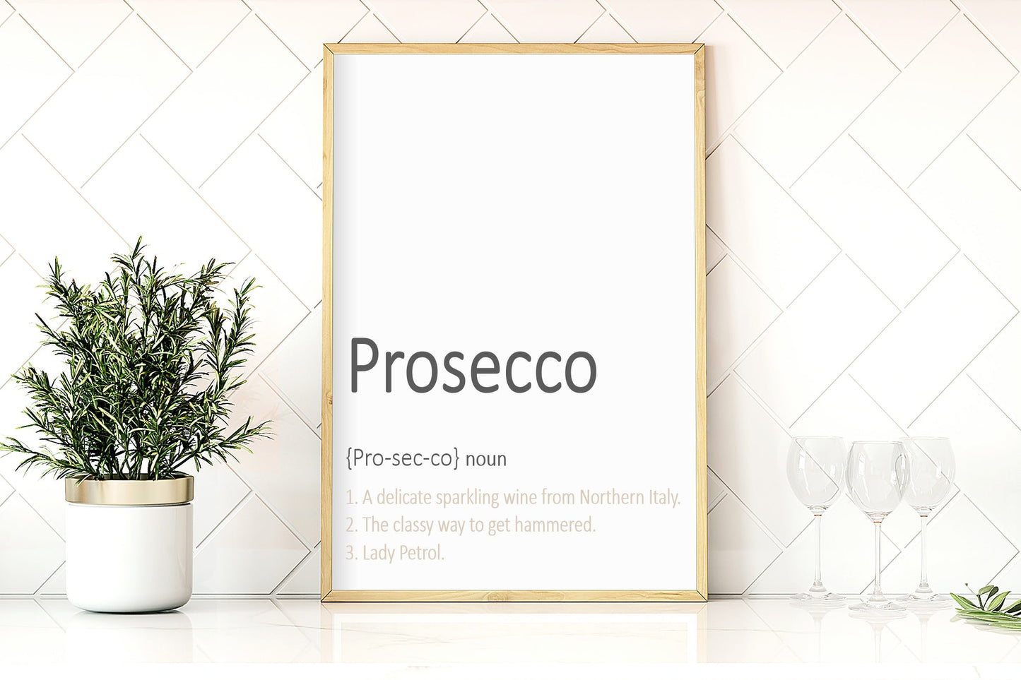 Prosecco Definition Print | Fun Wall Art