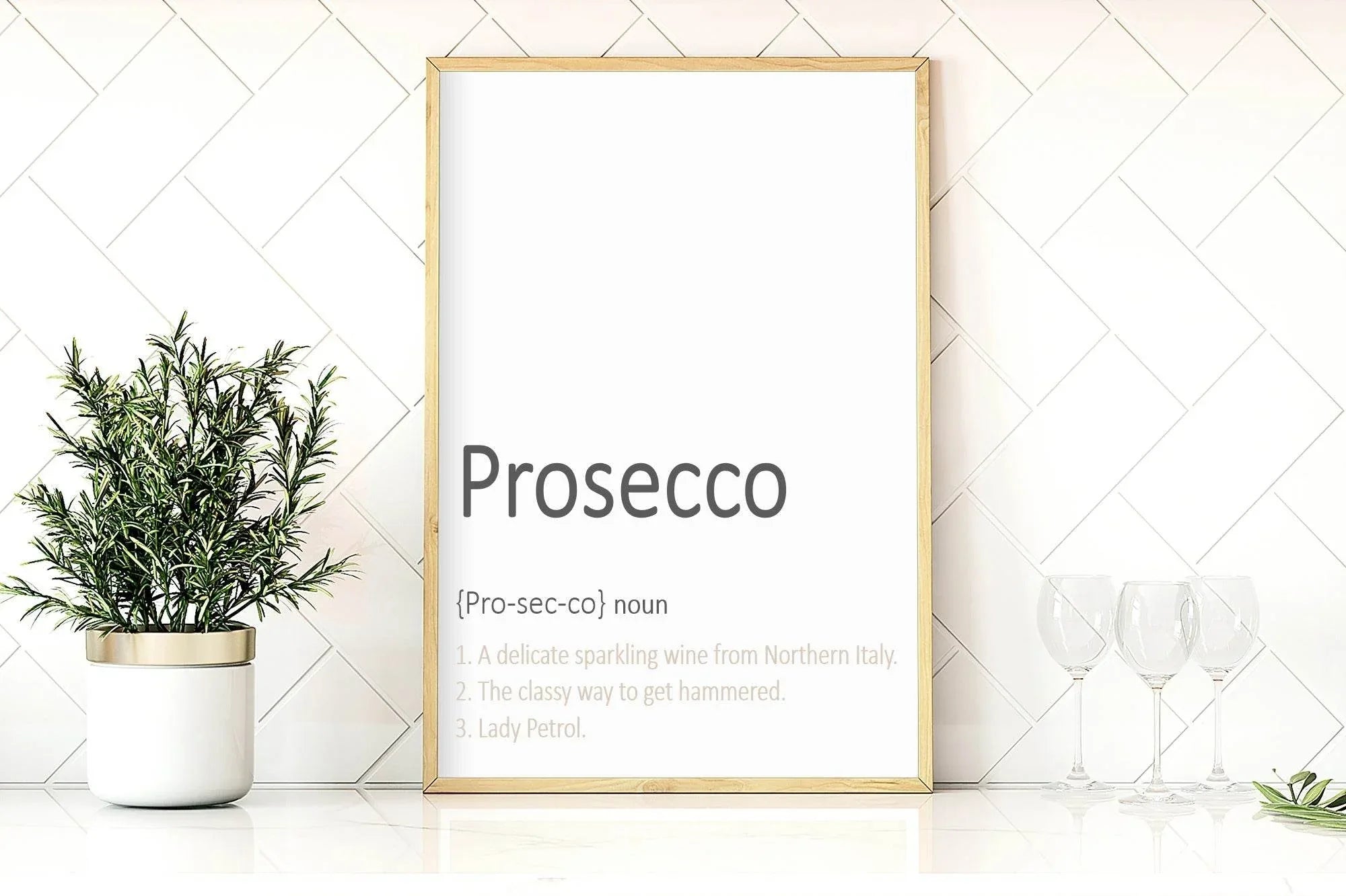 Prosecco Definition Print | Fun Wall Art - Larosier Prints