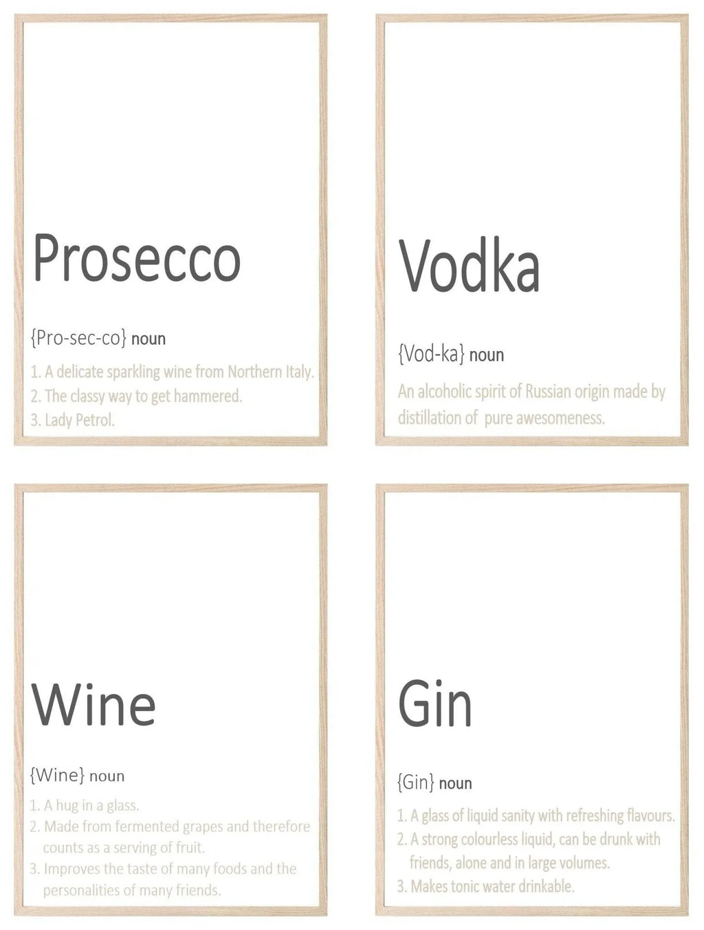 Prosecco Definition Print | Fun Wall Art - Larosier Prints