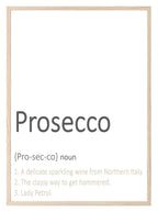Prosecco Definition Print | Fun Wall Art - Larosier Prints