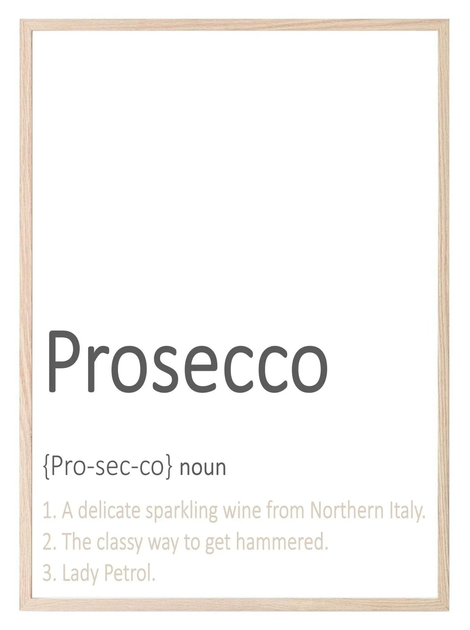 Prosecco Definition Print | Fun Wall Art - Larosier Prints