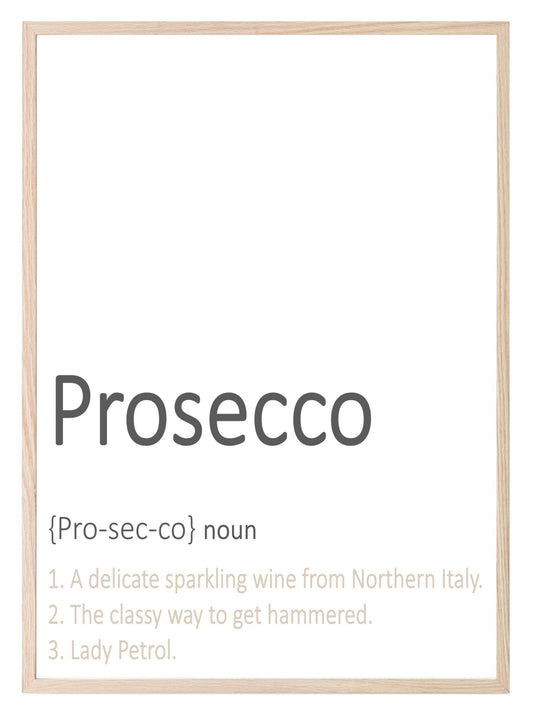 Prosecco Definition Print | Fun Wall Art