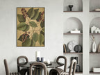 Red berries & Leaf Print | Botanical Nature Wall Art - Larosier Prints