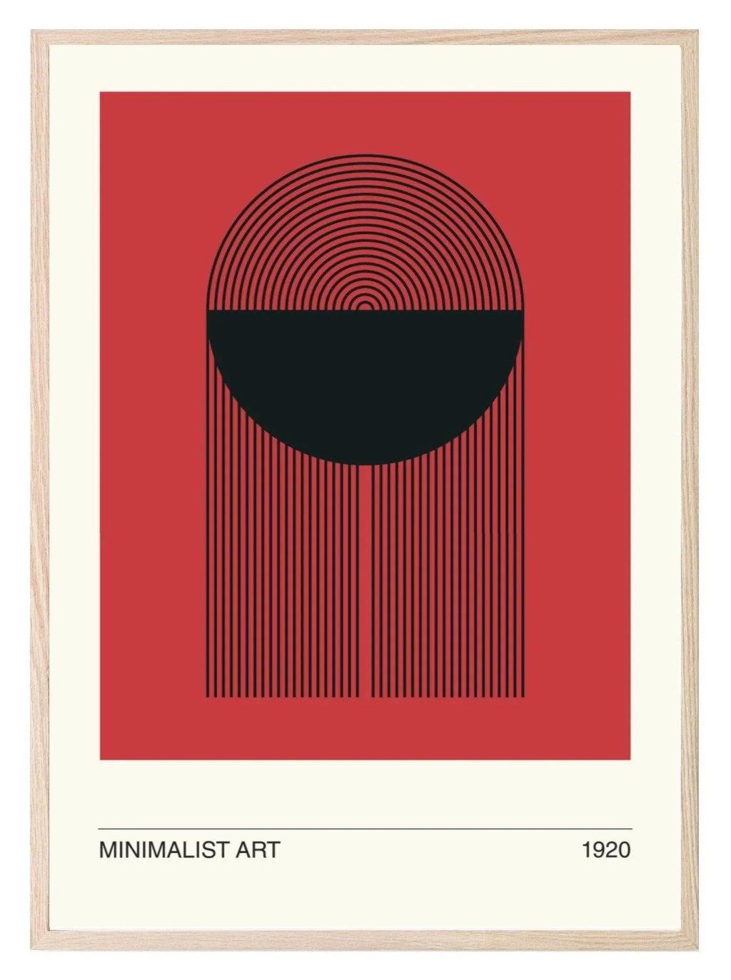 Red Minimalist Print | Abstract Wall Art - Larosier Prints