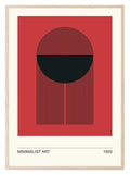 Red Minimalist Print | Abstract Wall Art - Larosier Prints
