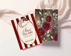 Red Rose & Bird Save the Date