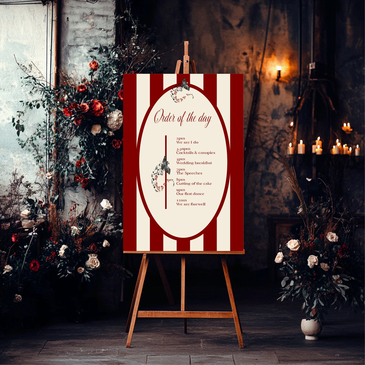 Red Rose & Bird Order of the Day