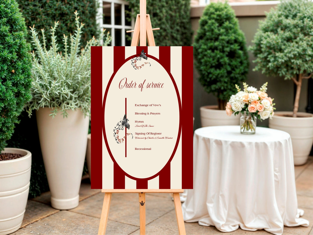 Red Rose & Bird Order of Service