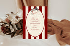 Red Rose & Bird Wedding Thank You Cards | Pack of 10 A6