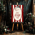 Red Rose & Bird Custom Wording