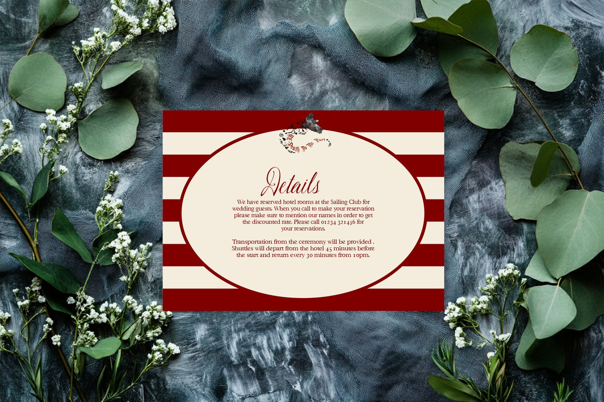 Red Rose & Bird Enclosure Cards