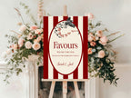 Red Rose & Bird Favours Sign
