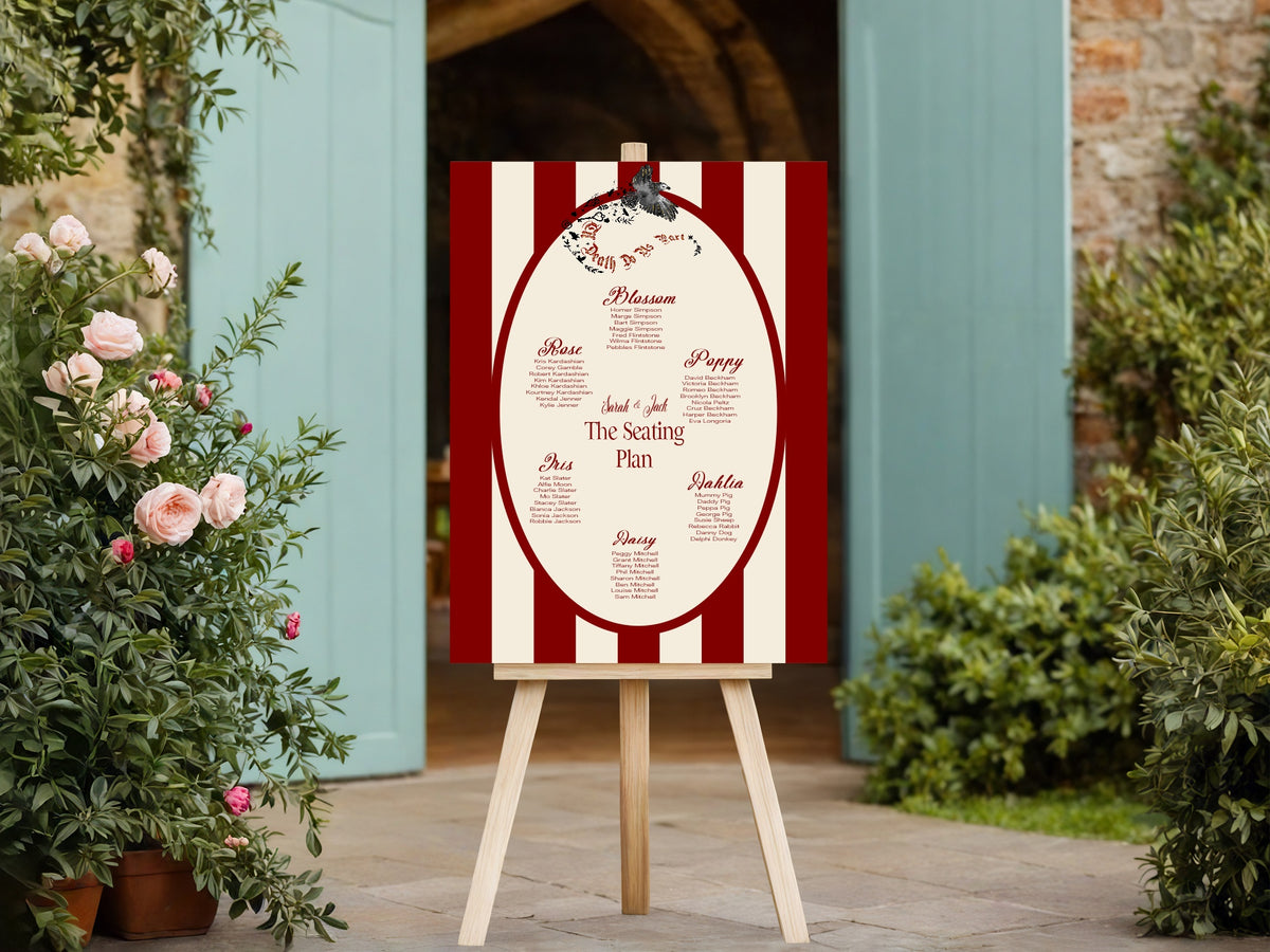 Red Rose & Bird Seating Plan