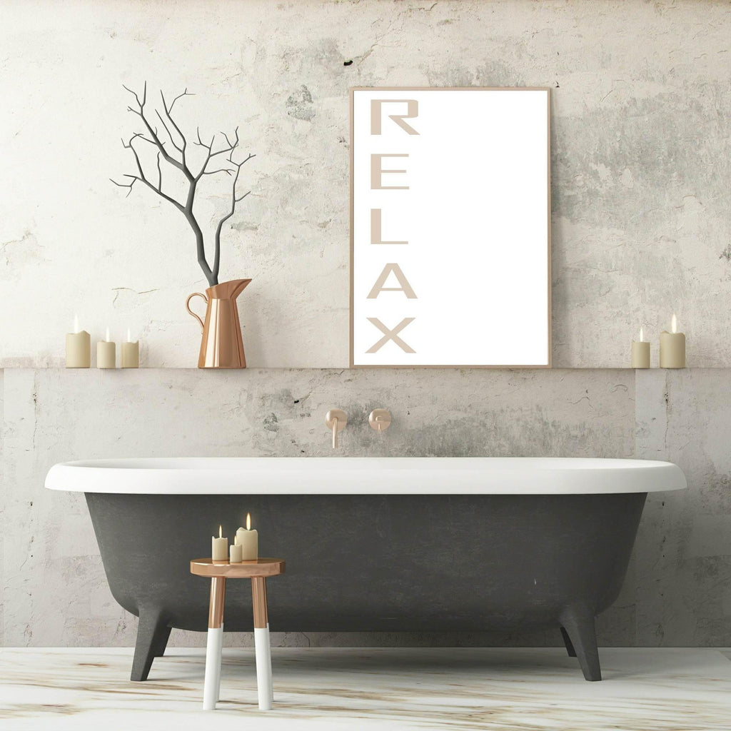 Relax Vertical Print | Mindful Wall Art - Larosier Prints