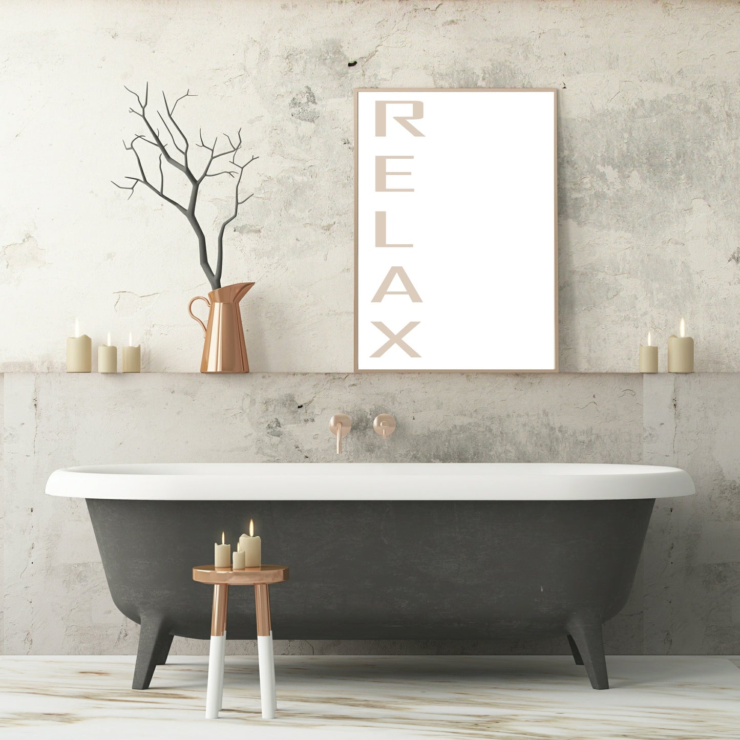 Relax Vertical Print | Mindful Wall Art