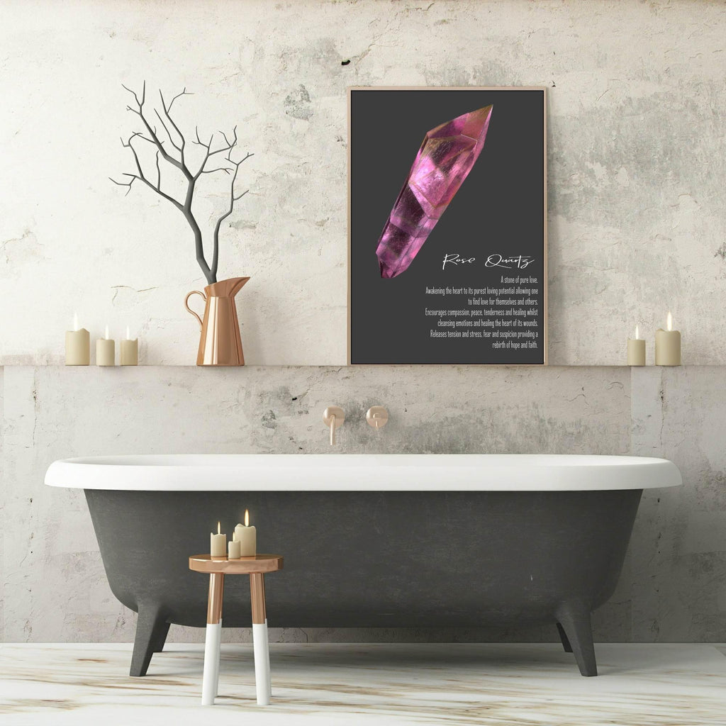 Rose Quartz Definition Print | Crystals Wall Art - Larosier Prints