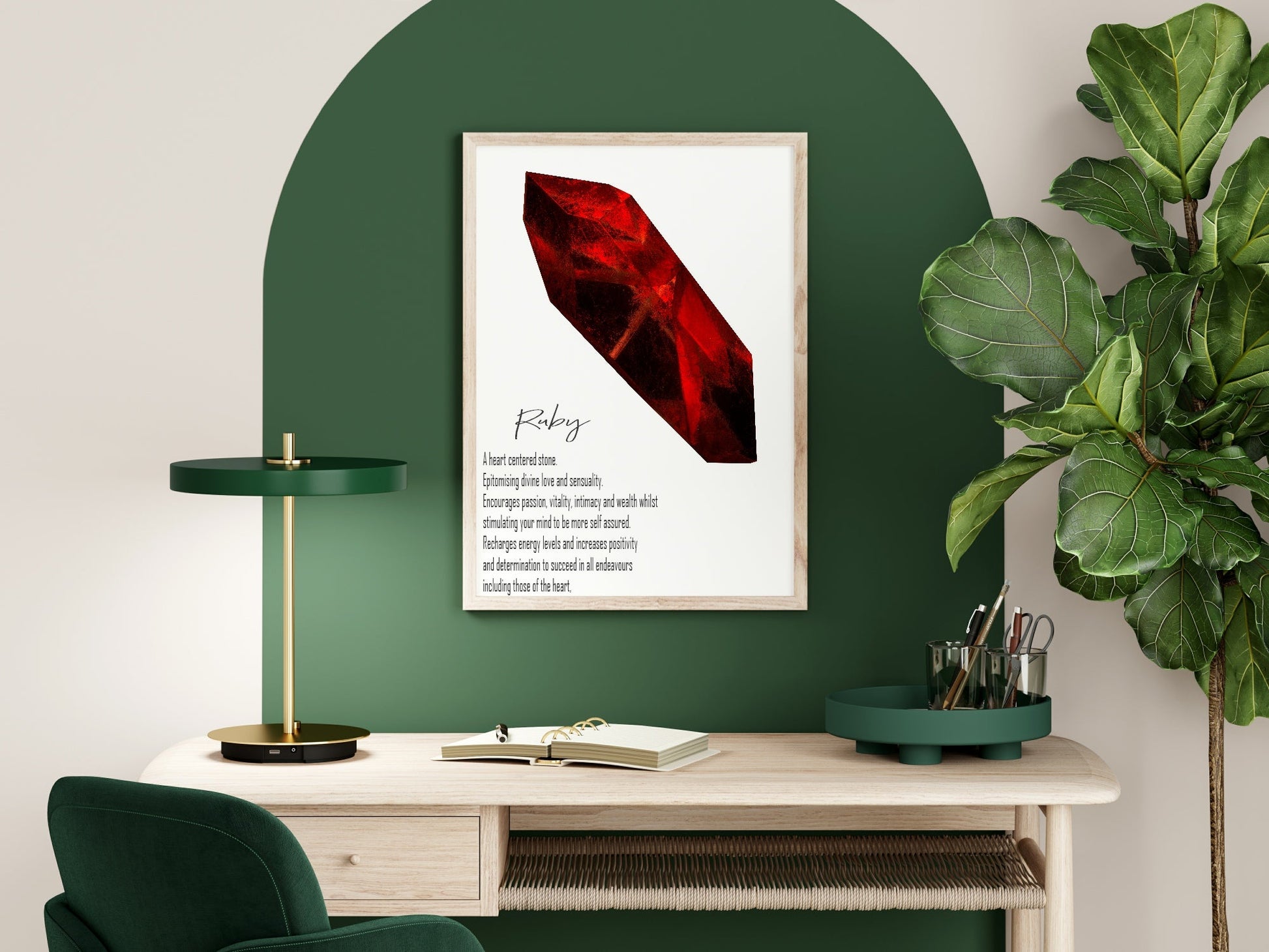 Ruby Definition Print | Crystals Wall Art