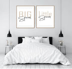 Set of 2 Big Spoon & Little Spoon Prints | Over The Bed Wall Art - Larosier Prints