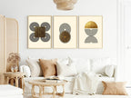 Set Of 3 Modern Black & Gold Prints | Modern Wall Art - Larosier Prints