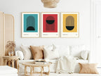 Set Of 3 Modern Bright Prints | Abstract Wall Art - Larosier Prints