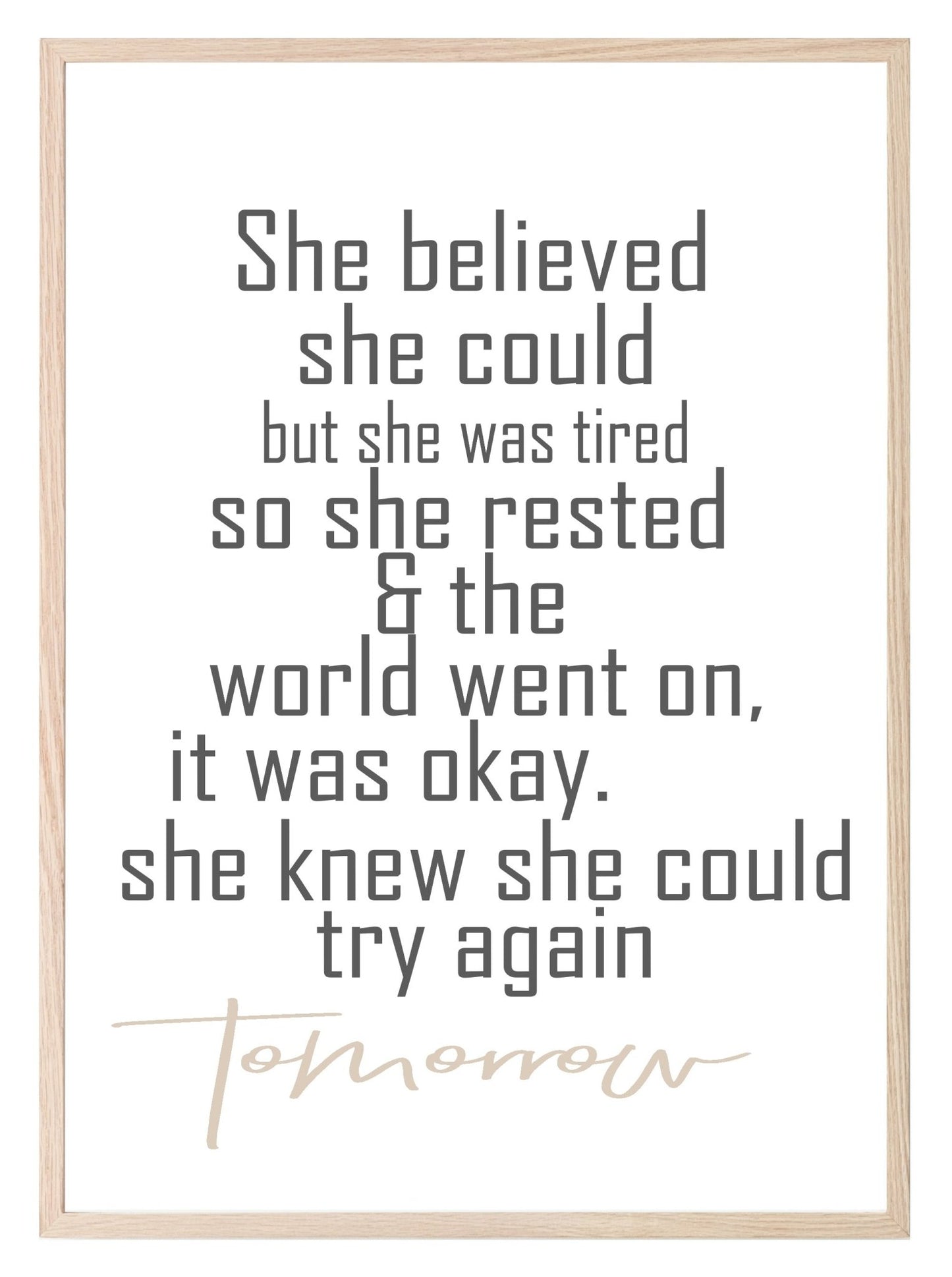 She Believed She Could Print | Motivational Wall Art