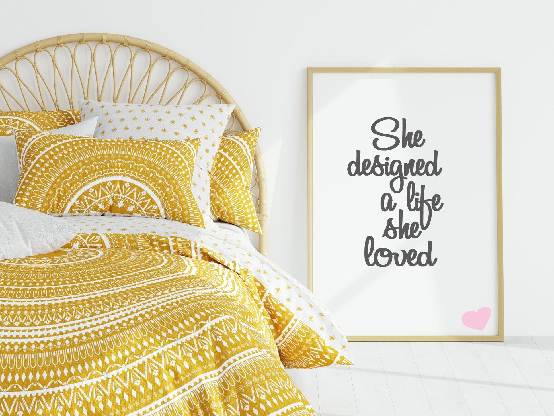 She Designed A Life She Loved Print | Motivational Wall Art