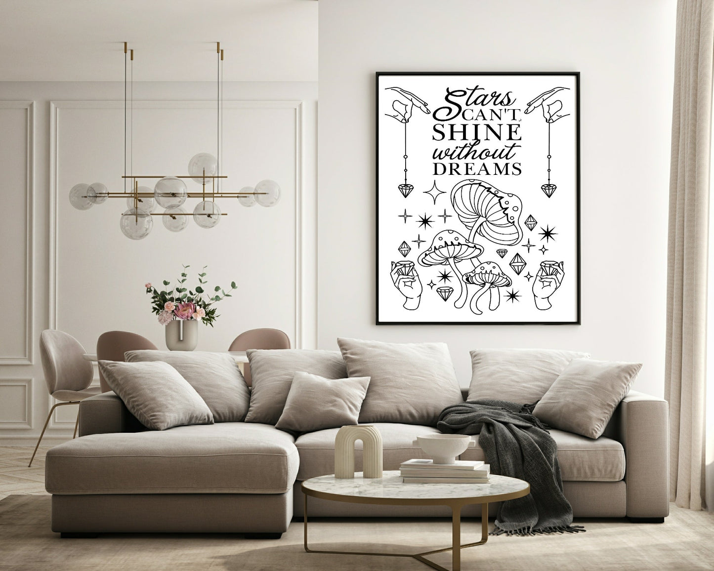 Stars Can't Shine Without Dreams Print | Celestial & Inspirational Wall Art