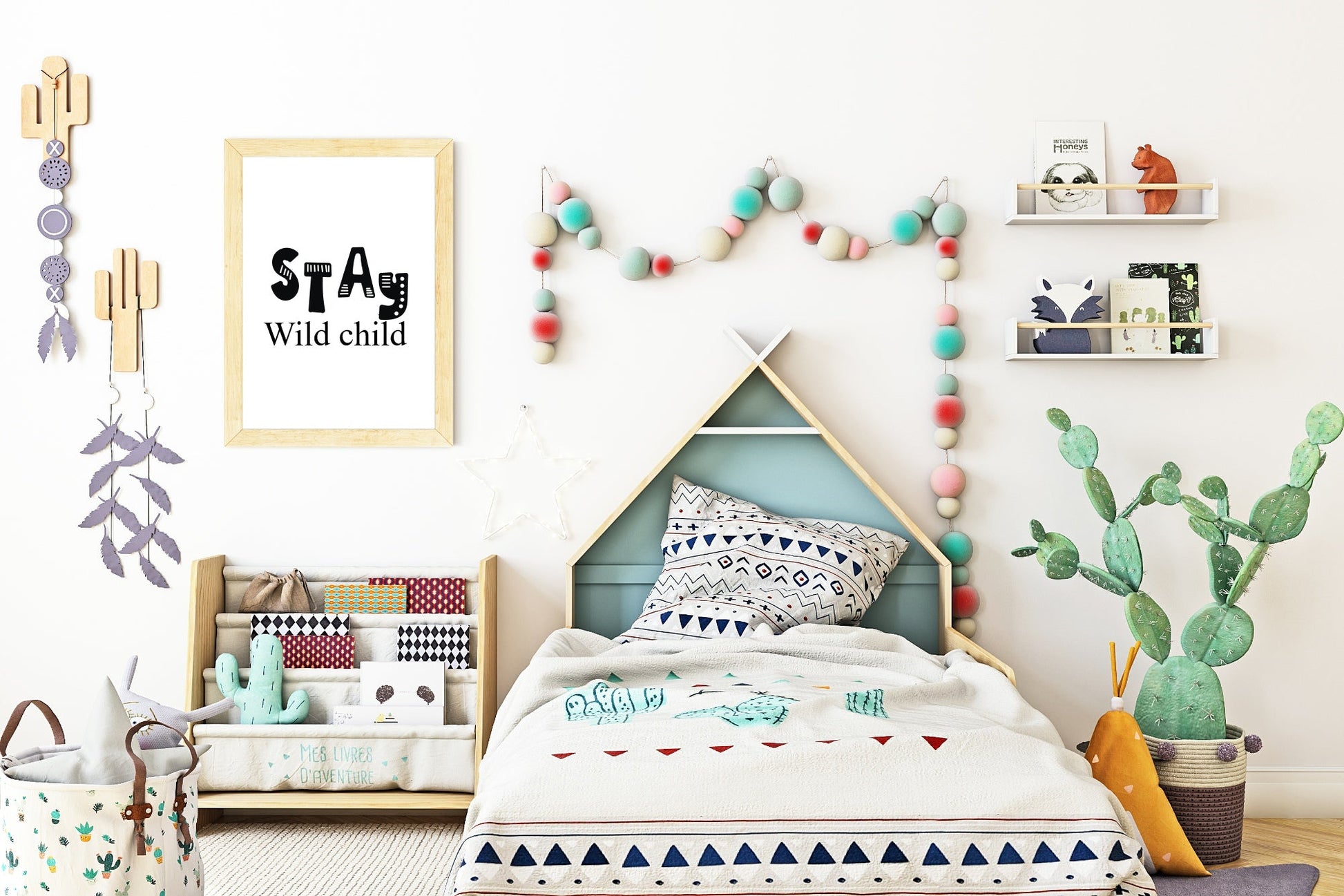 Stay Wild Child Print | Scandinavian Inspired Kids Wall Art