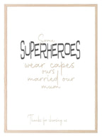 Step Father Super Hero Print | Family Wall Art - Larosier Prints