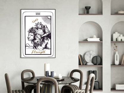 Strength Tarot Card Print | The Major Arcana | Celestial Wall Art