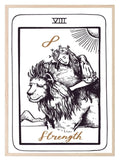 Strength Tarot Card Print | The Major Arcana | Celestial Wall Art - Larosier Prints