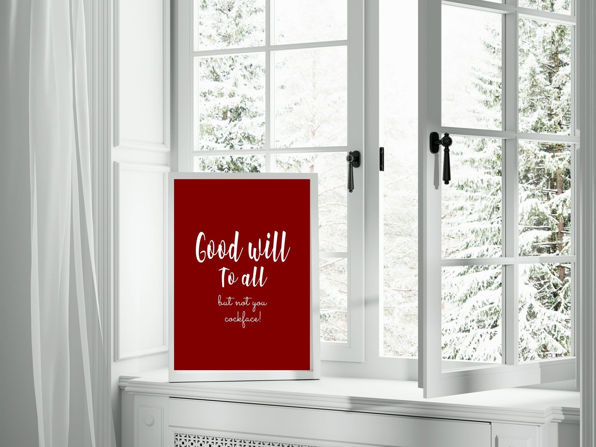 Sweary Christmas Print | Sassy Wall Art | Customisable