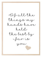 The Best By Far Is You Print | Family Wall Art - Larosier Prints
