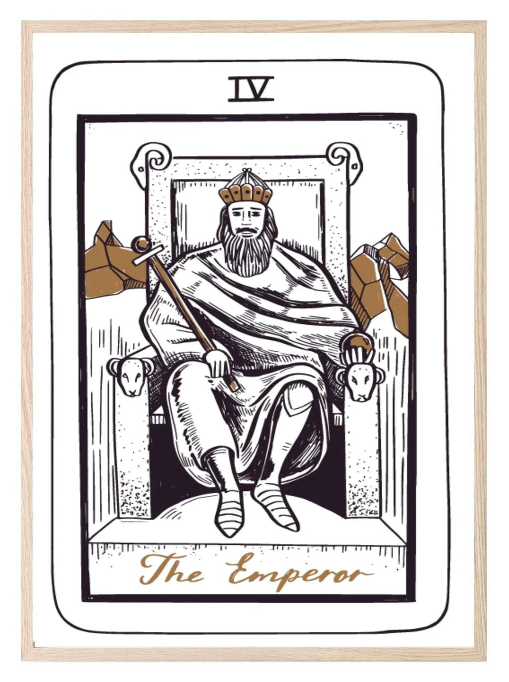 The Emperor Tarot Card Print | The Major Arcana | Celestial Wall Art - Larosier Prints