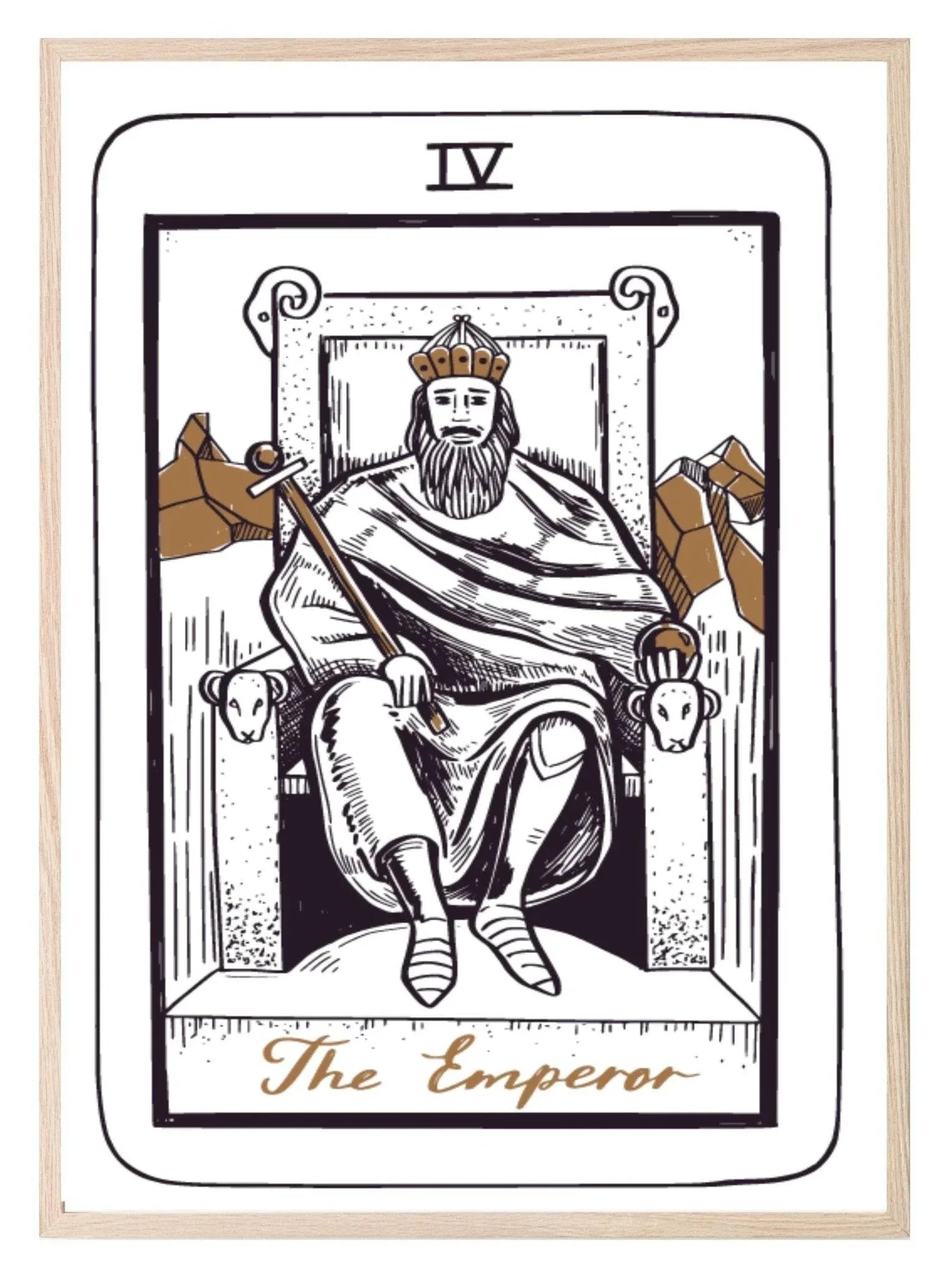The Emperor Tarot Card Print | The Major Arcana | Celestial Wall Art - Larosier Prints