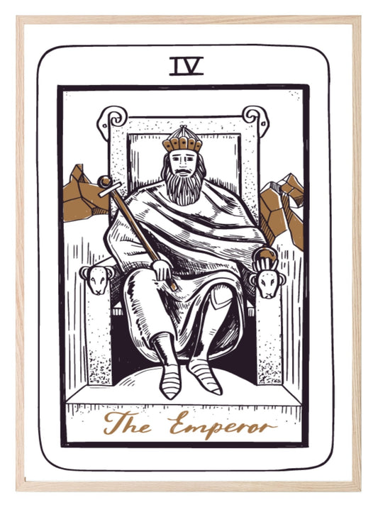 The Emperor Tarot Card Print | The Major Arcana | Celestial Wall Art