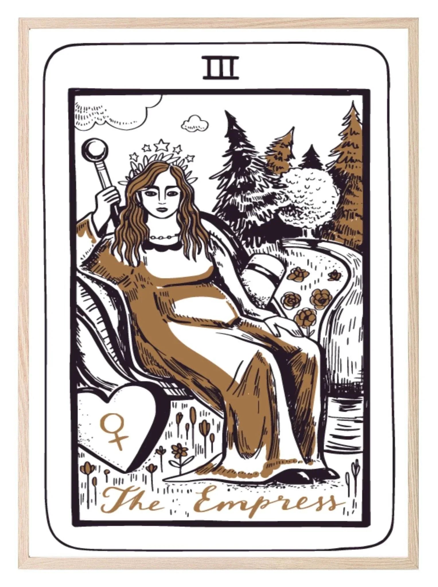 The Empress Tarot Card Print | The Major Arcana | Celestial Wall Art - Larosier Prints