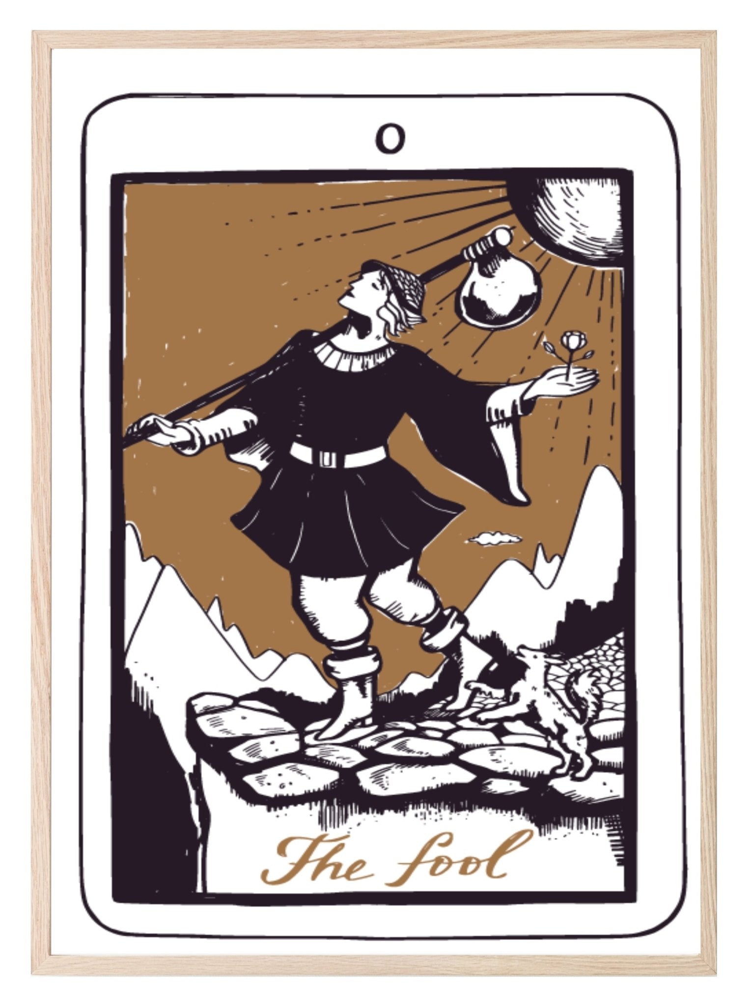 The Fool Tarot Card Print | The Major Arcana | Celestial Wall Art