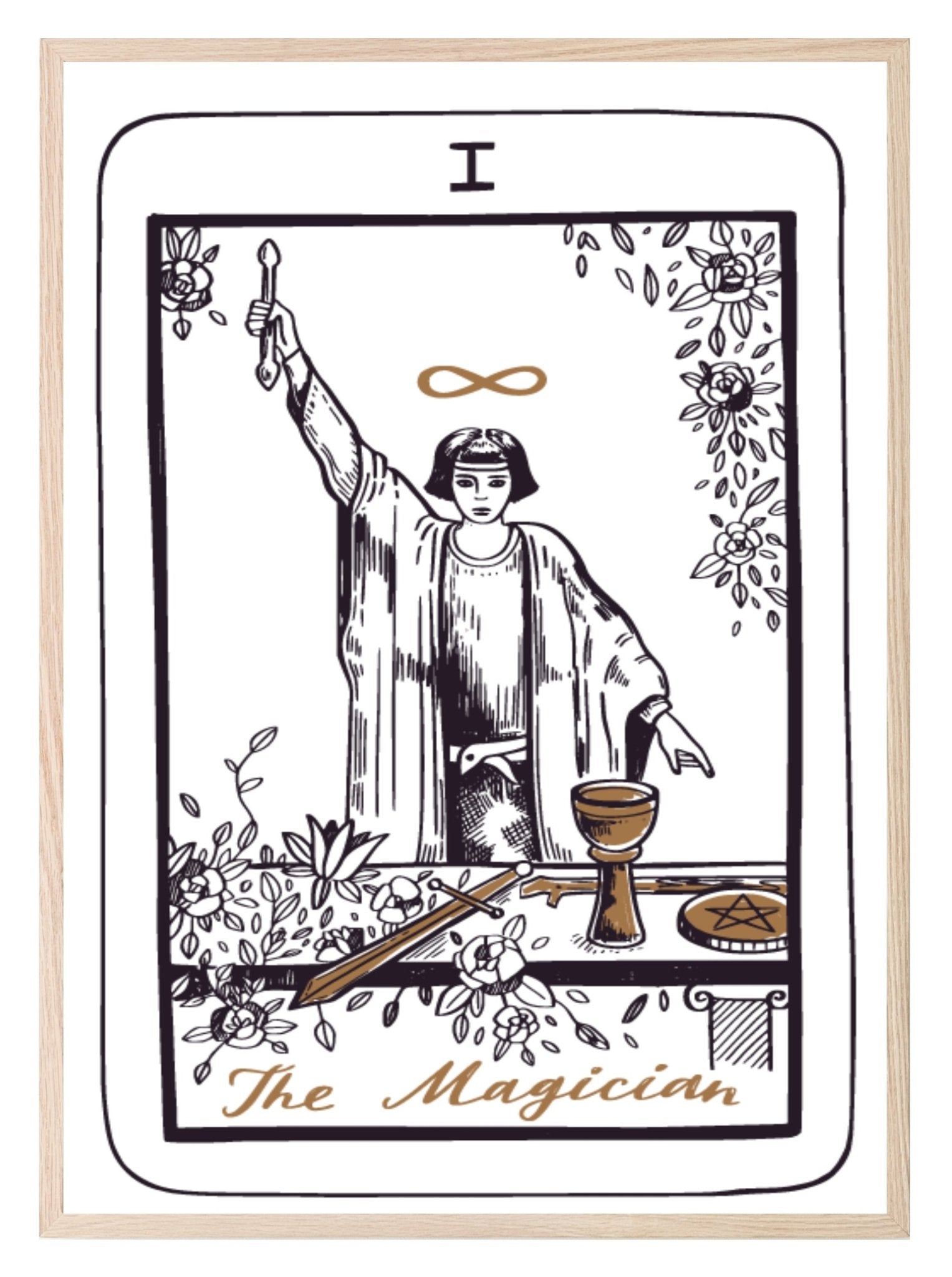 The Magician Tarot Card Print | The Major Arcana | Celestial Wall Art