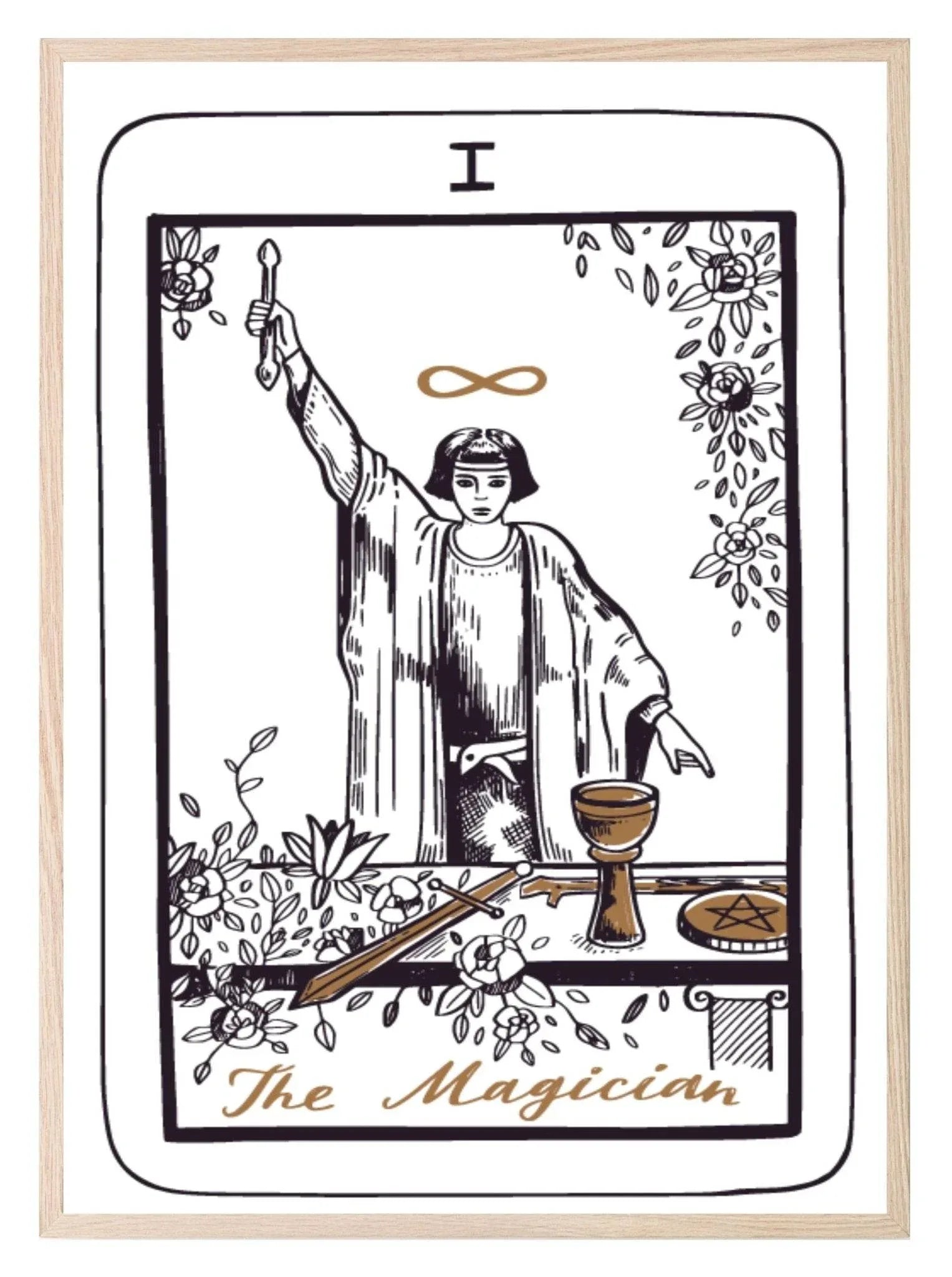 The Magician Tarot Card Print | The Major Arcana | Celestial Wall Art - Larosier Prints