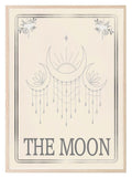 The Moon Tarot Card Print | Celestial Wall Art | Cream | Charcoal - Larosier Prints