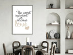 The Secret Ingredient Is Love Print | Fun Family Kitchen Wall Art - Larosier Prints