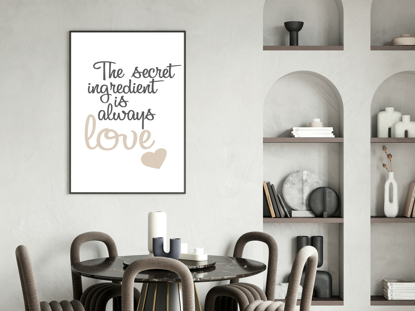 The Secret Ingredient Is Love Print | Fun Family Kitchen Wall Art